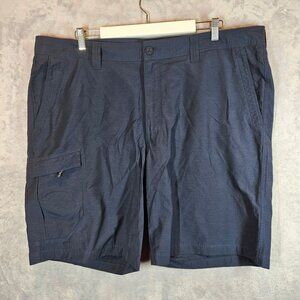 Columbia Mens 42 Regular Fit Dark Navy Cargo Shorts golf hiking walking casual